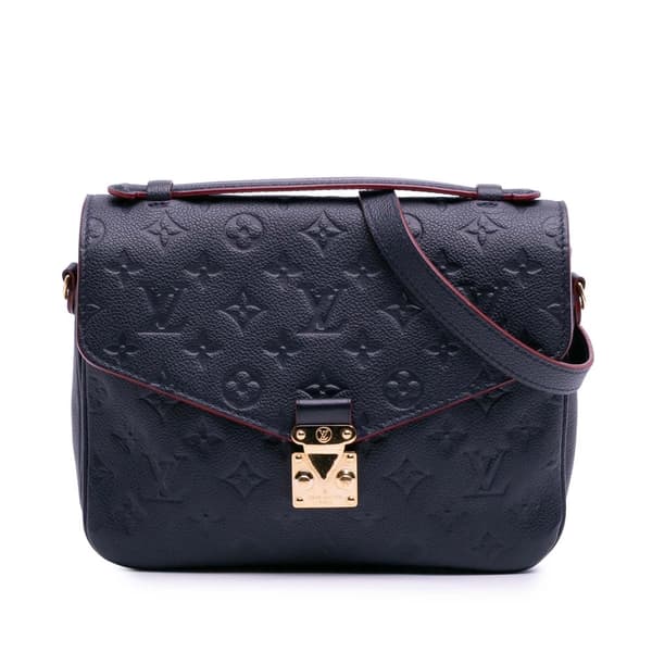 Pre-owned Louis Vuitton Monogram Empreinte Pochette Metis Blue