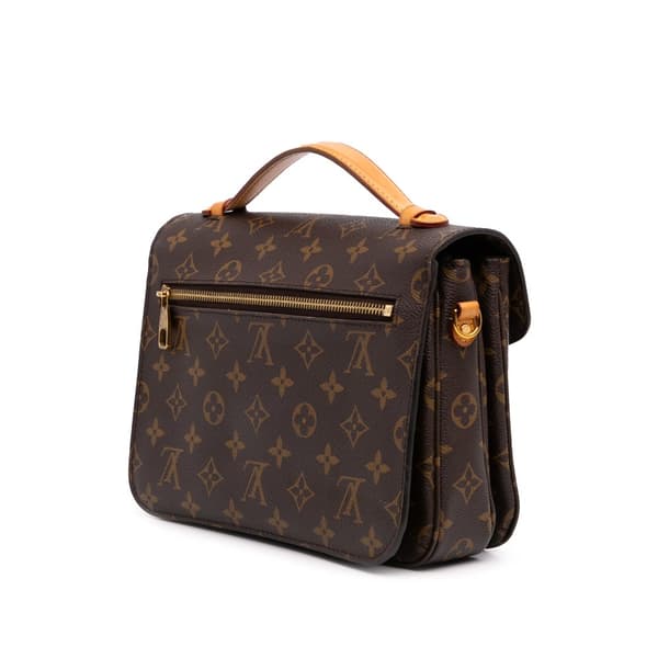 Pre-owned Louis Vuitton Monogram Pochette Metis Brown