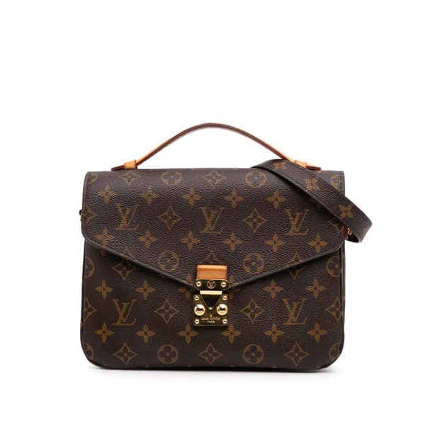 Pre-owned Louis Vuitton Monogram Pochette Metis Brown