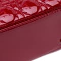 Miniatyrbilde 10 av 10: Pre-owned Dior Medium Patent Cannage Lady Dior Red