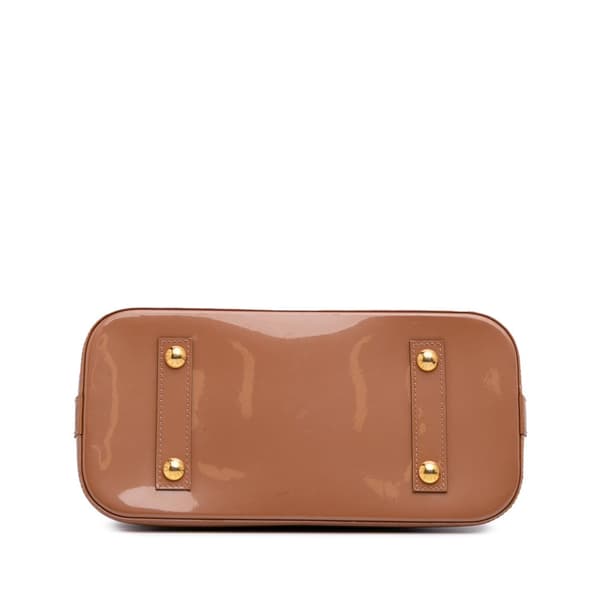 Pre-owned Louis Vuitton Monogram Vernis Alma PM Brown