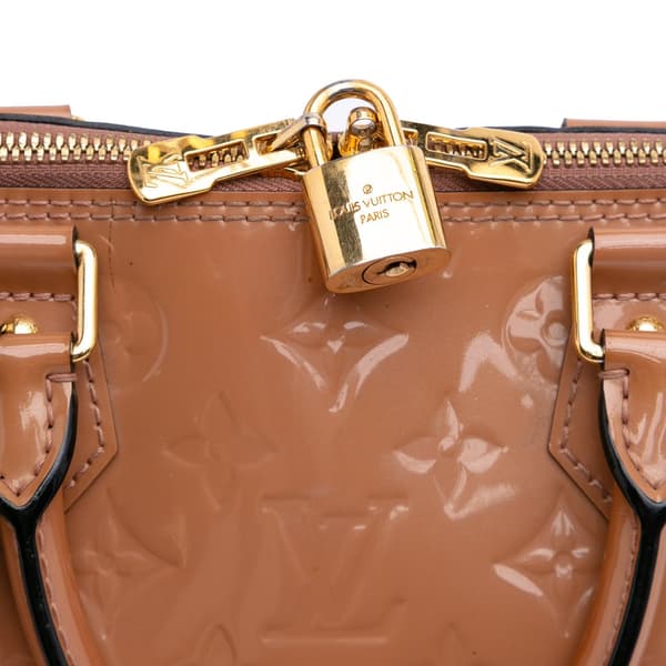 Pre-owned Louis Vuitton Monogram Vernis Alma PM Brown