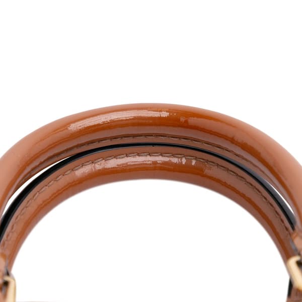 Pre-owned Louis Vuitton Monogram Vernis Alma PM Brown