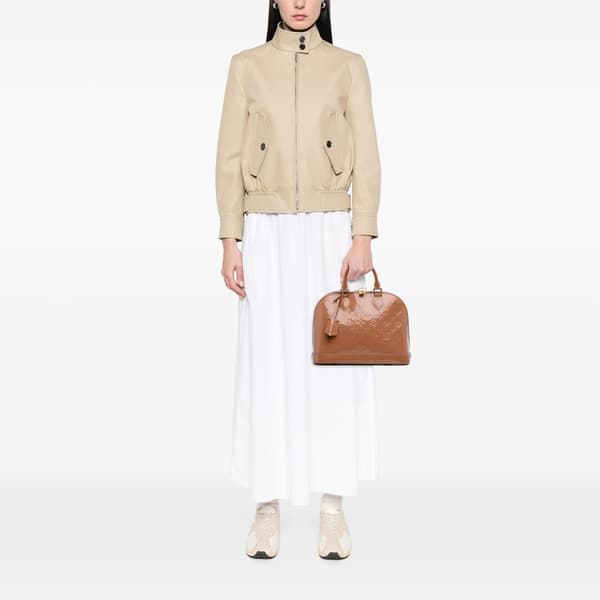 Pre-owned Louis Vuitton Monogram Vernis Alma PM Brown