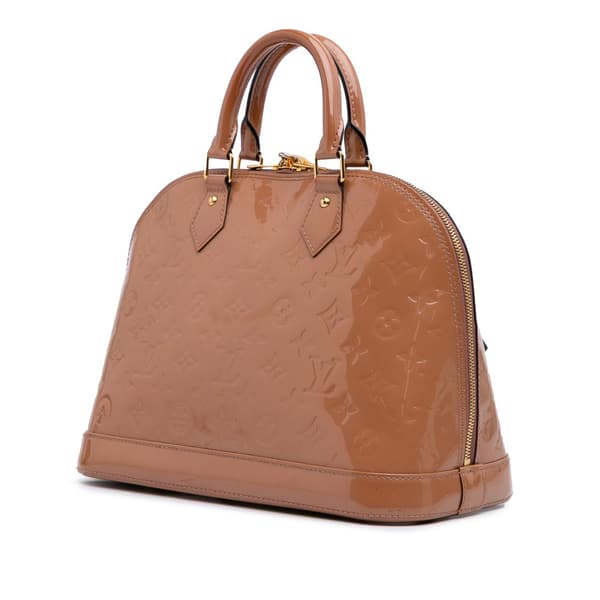 Pre-owned Louis Vuitton Monogram Vernis Alma PM Brown