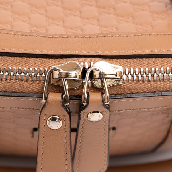 Pre-owned Gucci Mini Microguccissima Dome Satchel Brown