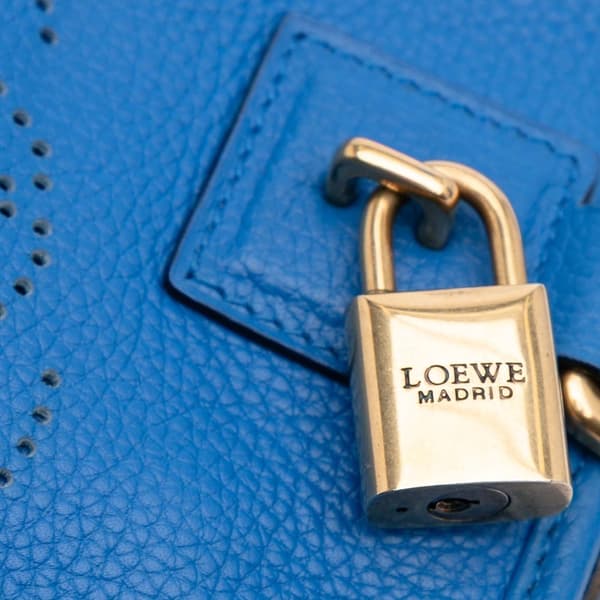 Pre-owned LOEWE Limited Edition Leather Amazona 28 Blue