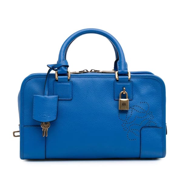 Pre-owned LOEWE Limited Edition Leather Amazona 28 Blue