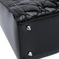 Miniatyrbild 8 av 10: Pre-owned Dior Medium Patent Cannage Lady Dior Black