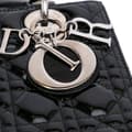 Miniatyrbild 9 av 10: Pre-owned Dior Medium Patent Cannage Lady Dior Black
