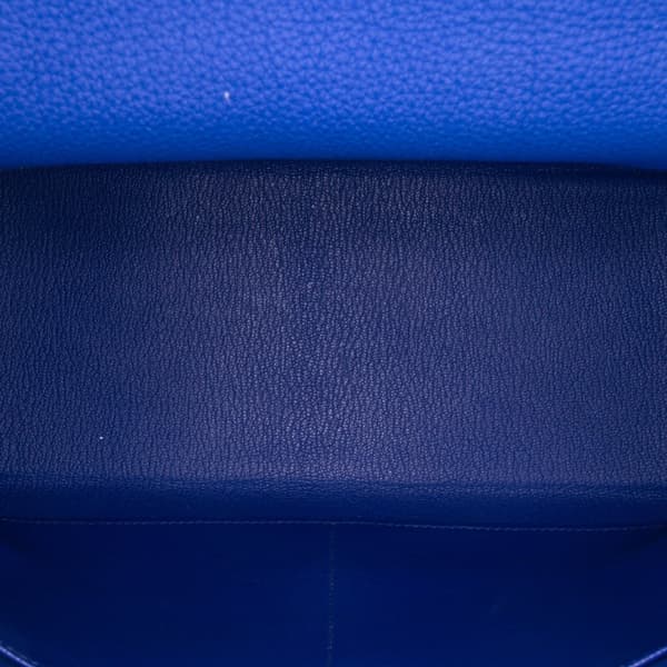 Pre-owned Hermès Togo Kelly II Retourne 32 Blue