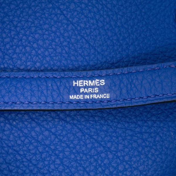 Pre-owned Hermès Togo Kelly II Retourne 32 Blue