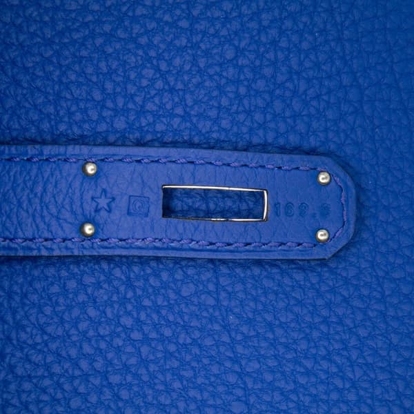 Pre-owned Hermès Togo Kelly II Retourne 32 Blue