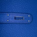 Miniatyrbild 6 av 10: Pre-owned Hermès Togo Kelly II Retourne 32 Blue