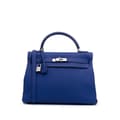 Miniatyrbild 1 av 10: Pre-owned Hermès Togo Kelly II Retourne 32 Blue