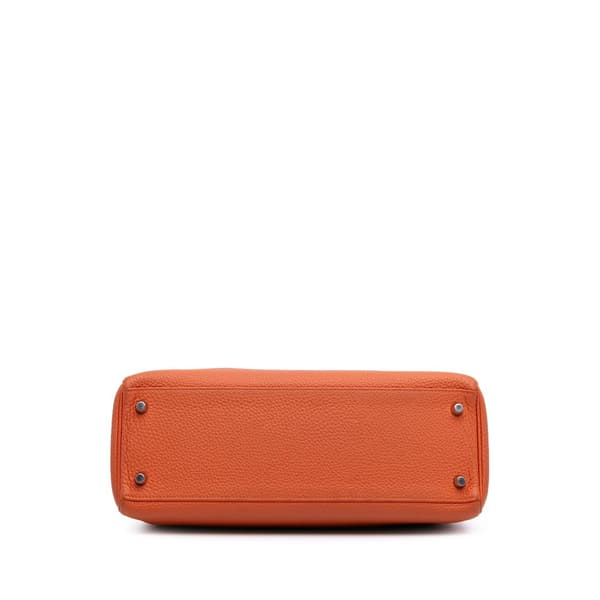 Pre-owned Hermès Togo Kelly II Retourne 32 Orange