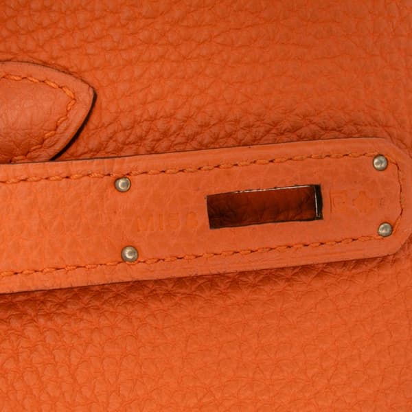 Pre-owned Hermès Togo Kelly II Retourne 32 Orange