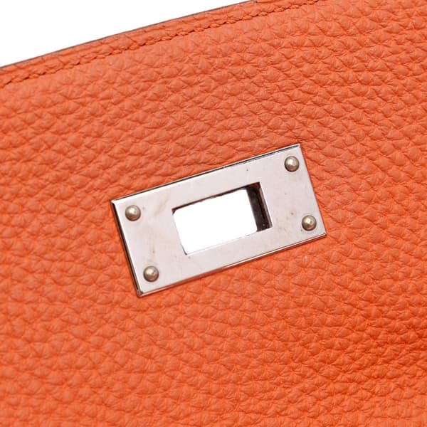 Pre-owned Hermès Togo Kelly II Retourne 32 Orange