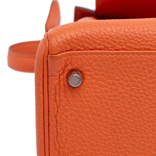 Pre-owned Hermès Togo Kelly II Retourne 32 Orange