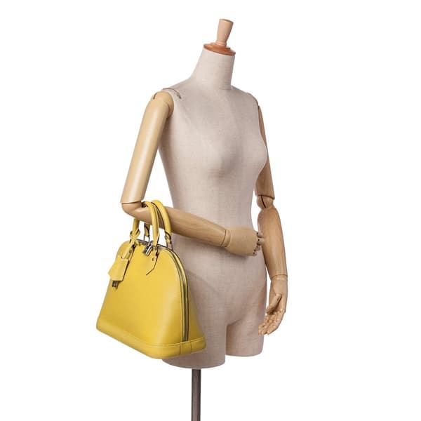 Pre-owned Louis Vuitton Epi Alma PM Yellow
