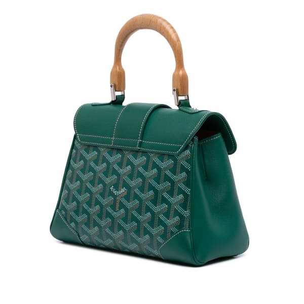 Pre-owned Goyard Mini Goyardine Saigon Souple Green