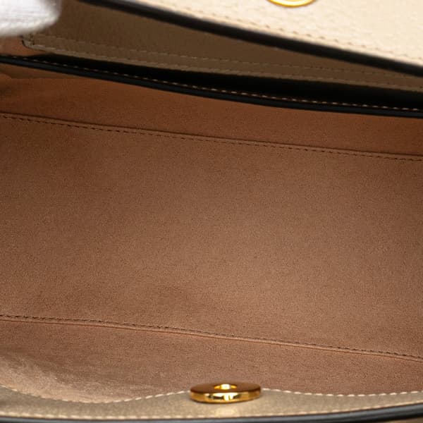 Pre-owned Gucci Small Leather Bamboo Diana Satchel Brown
