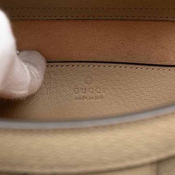Pre-owned Gucci Small Leather Bamboo Diana Satchel Brown