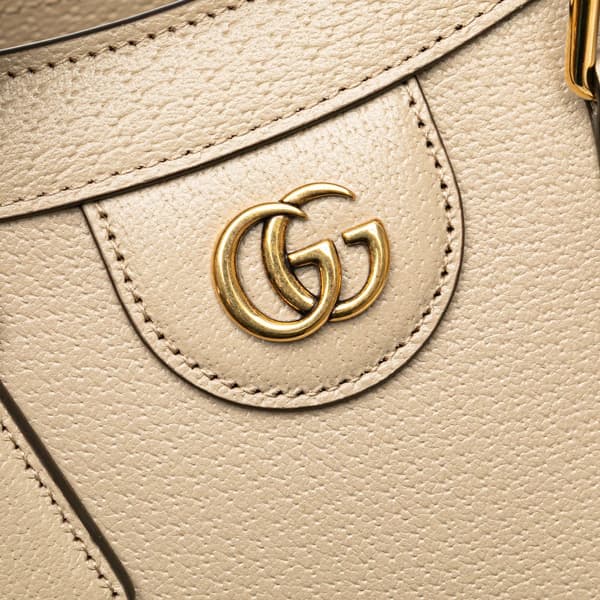 Pre-owned Gucci Small Leather Bamboo Diana Satchel Brown