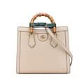 Miniatyrbilde 1 av 10: Pre-owned Gucci Small Leather Bamboo Diana Satchel Brown