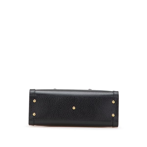 Pre-owned Gucci Small Leather Bamboo Diana Satchel Black