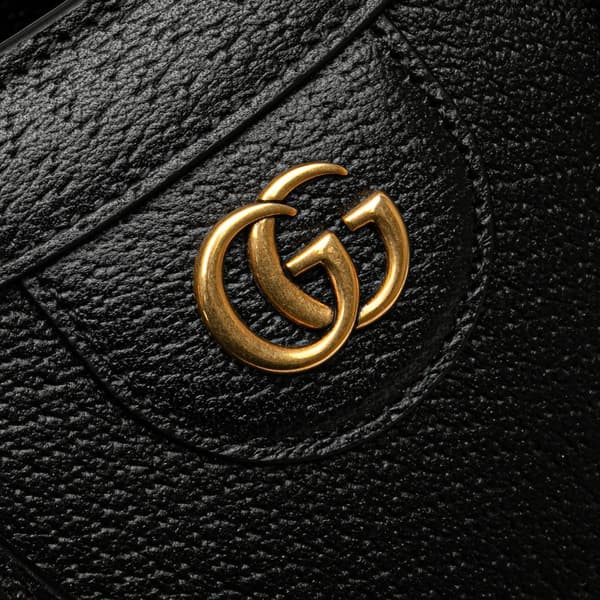 Pre-owned Gucci Small Leather Bamboo Diana Satchel Black