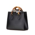 Pikkukuva 2 / 10: Pre-owned Gucci Small Leather Bamboo Diana Satchel Black