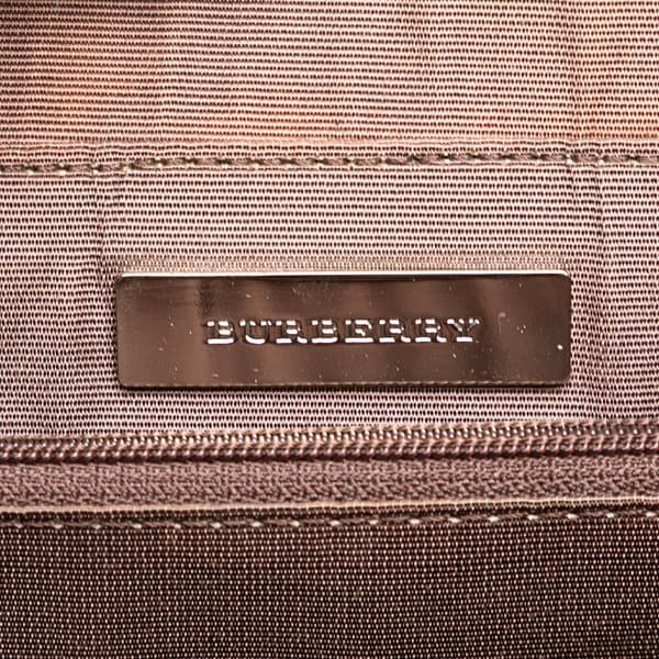 Pre-owned Burberry House Check Canvas Handbag Brown