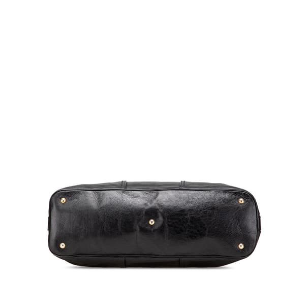 Pre-owned Yves Saint Laurent Oversized Leather Muse Handbag Black