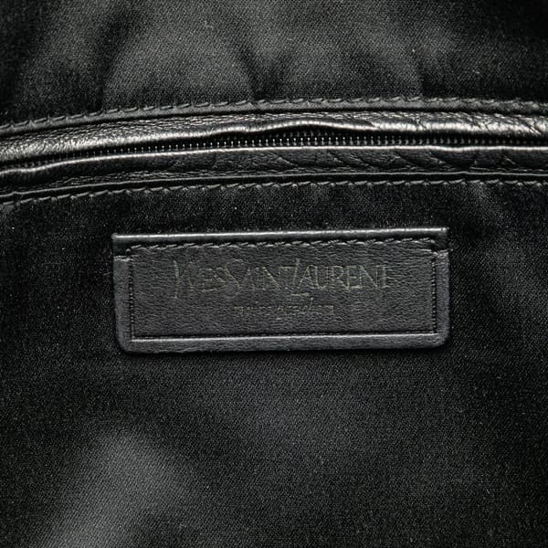 Pre-owned Yves Saint Laurent Oversized Leather Muse Handbag Black