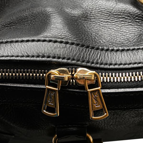 Pre-owned Yves Saint Laurent Oversized Leather Muse Handbag Black