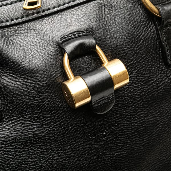 Pre-owned Yves Saint Laurent Oversized Leather Muse Handbag Black