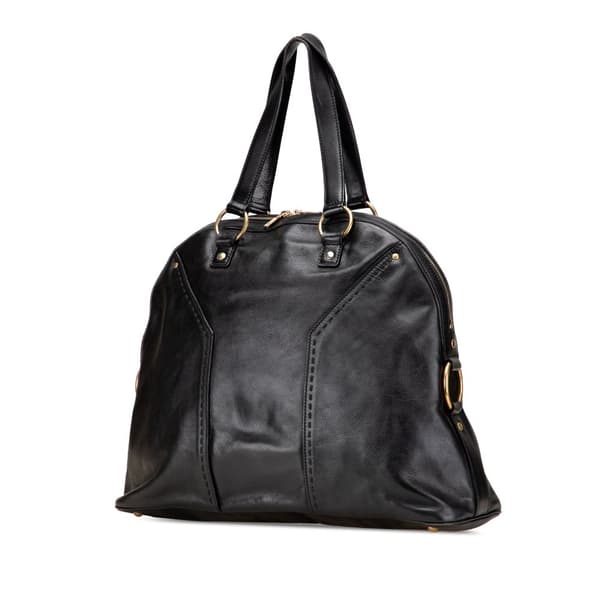 Pre-owned Yves Saint Laurent Oversized Leather Muse Handbag Black