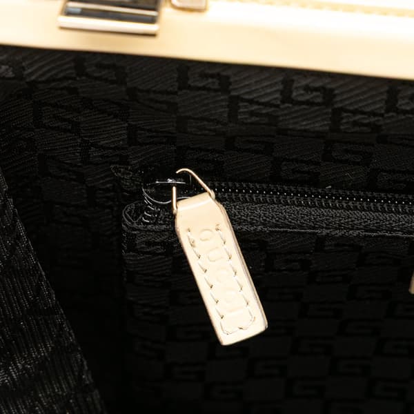 Pre-owned Gucci Patent Leather Handbag Brown