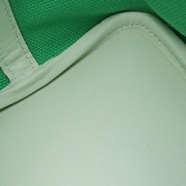 Pre-owned Hermès Toile Goeland and Swift Cargo Picotin Lock 18 Green