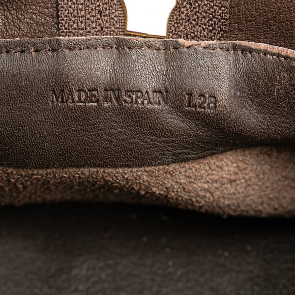 Pre-owned LOEWE Suede Amazona 28 Brown