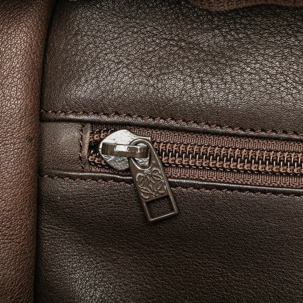 Pre-owned LOEWE Suede Amazona 28 Brown