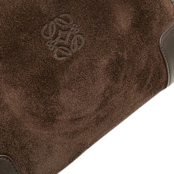 Pre-owned LOEWE Suede Amazona 28 Brown
