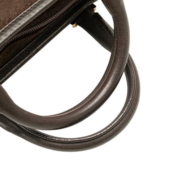 Pre-owned LOEWE Suede Amazona 28 Brown
