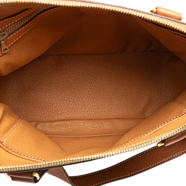 Pre-owned Celine Macadam Coated Canvas Handbag Brown