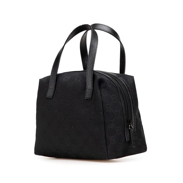Pre-owned Gucci GG Canvas Handbag Black