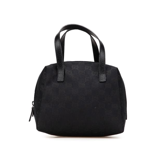 Pre-owned Gucci GG Canvas Handbag Black