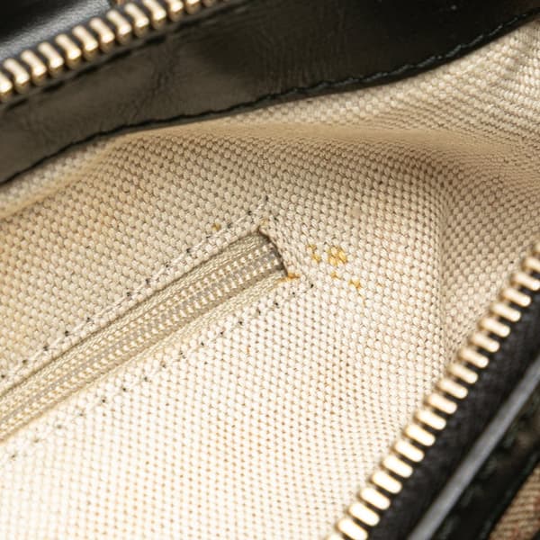 Pre-owned Gucci Diamante Canvas Sukey Satchel Brown