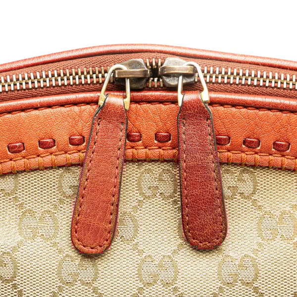 Pre-owned Gucci GG Canvas Laidback Crafty Handbag Brown