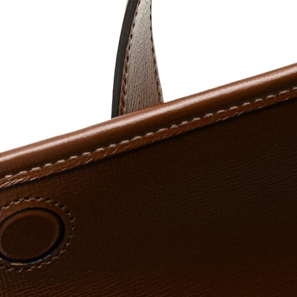Pre-owned Gucci Small GG Supreme Horsebit 1955 Satchel Brown